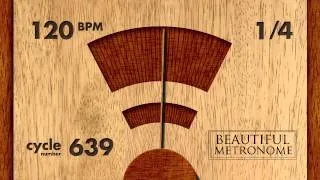120 BPM 1/4 Wood Metronome HD