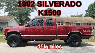 MINT 1992 Chevy Silverado Extended Cab 4x4 V8 K1500 | Walk Around Video | OBS