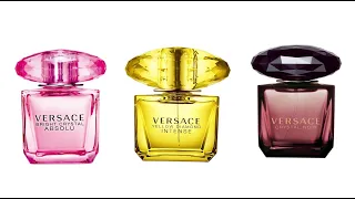 Три кристалла от VERSACE. Yellow Diamond Intense. Bright Crystal Absolu. Crystal Noir.