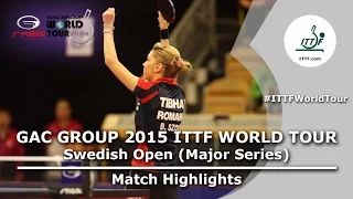 Swedish Open 2015 Highlights: SZOCS Bernadette vs HAMAMOTO Yui (U21 Final)