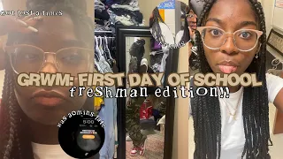 GRWM: FIRST DAY OF SCHOOL Freshmen edition!! | skin care | school vlog | and more!!