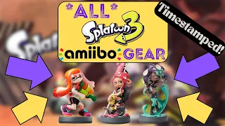 All Splatoon 3 Amiibo Gear, with Timestamps!