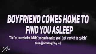 Boyfriend comes home late to you asleep | ASMR Boyfriend [Cuddles] [soft talking]