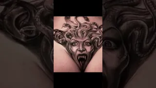 Tattoo bikini zone Medusa Gorgon Татуировки для девушек Медуза Горгона #shorts #tattoo #bikini