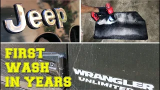 Deep Cleaning a DIRTY Jeep Wrangler! Carpet Cleaning and Satisfying Car Detailing! | Tall Guy Detail