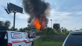 Massive fire in Jasper County