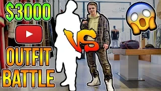 $3000 DESIGNER OUTFIT CHALLENGE VS  ANOTHER YOUTUBER!!