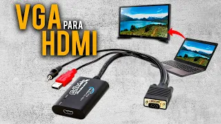 Conversor VGA para HDMI - Funciona mesmo? Assista o review.