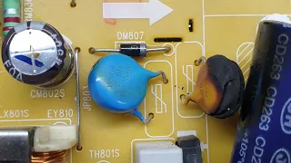 LCD monitor power supply repair - replacing caps and varistors