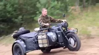 BMW R75 fahrt durch's Gelände Offroad