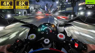 GTA 5: POV Ultra Realistic Motorbike Ride Gameplay! 2024 Ray Tracing TX 4090