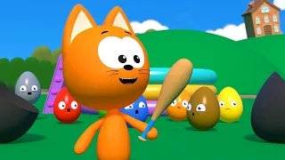 Pesca de huevos de colores 🎣 Juegos infantiles y dibujos animados 🐱 El gatito Koté Español