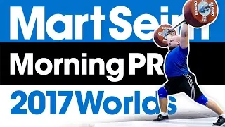 Mart Seim 50kg Jumps Morning PR Session 2017 World Weightlifting Championships