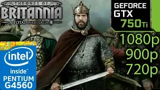 Total War Saga Thrones of Britannia - GTX 750 ti - G4560 - 1080p - 900p - 720p - benchmark