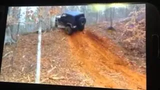 Jeep stands straight up