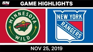 NHL Highlights | Wild vs Rangers – Nov. 25, 2019