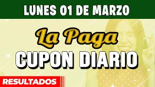 Resultados del Cupon Diario del Lunes 1 de Marzo del 2021