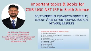 Important topics & Books for CSIR-UGC NET JRF in Earth Science