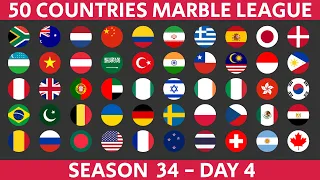 50 Countries Marble Race League Season 34 Day 4/10 Marble Race in Algodoo