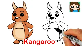 How to Draw a Kangaroo 🦘 Roblox Adopt Me Pet