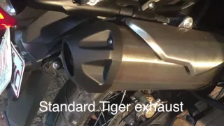 Yet another Triumph Tiger 800 Arrow exhaust comparison