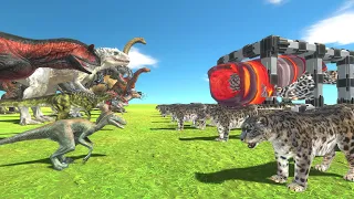 Which Dinosaur Can Rescue Red Bloop From Snow Leopards - Animal Revolt Battle Simulator