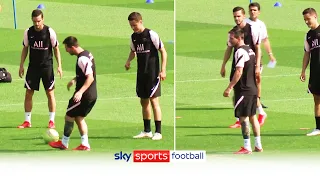 Lionel Messi training with PSG for the first time!