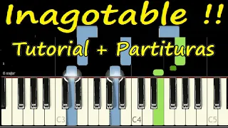 INAGOTABLE Piano Tutorial Cover Facil + Partitura PDF Sheet Music Easy Midi