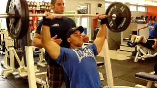 Military Shoulder press 225 pounds for 10 reps