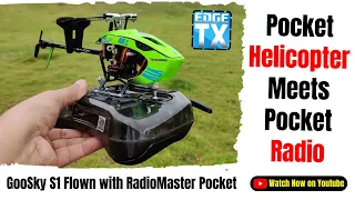 GooSky S1 Legend Meets RadioMaster Pocket: The Ultimate Pocket RC Combo!