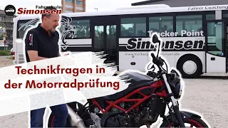 TECHNIKFRAGEN FÜR DIE MOTORRADPRÜFUNG 🔥