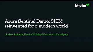 Microsoft Sentinel Demo: SIEM reinvented for a modern world