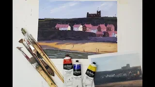 Learn To Paint TV E33 "The Abbey At Whitby" Acrylic Painting For Beginners