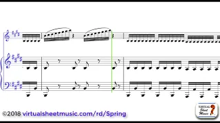 Antonio Vivaldi's Concerto "Spring" from Four Seasons sheet music for violin and piano - Video Score