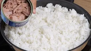 Do you have rice and canned tuna at home? An easy and quick recipe that is very delicious