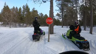 Snowmobiling Trail 452 in Paradise Michigan Realtime No Edits March 4, 2023