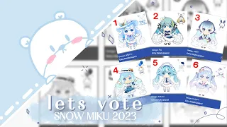 A Bear's Thoughts + Voting for Snow Miku 2023 Design