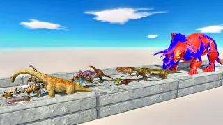 Units Trying To Escape From Alien Triceratops 😱 - Animal Revolt Battle Simulator