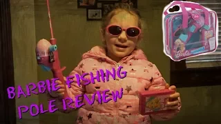 BARBIE FISHING POLE KIT |  REVIEW | TEACHING A KID TO CAST