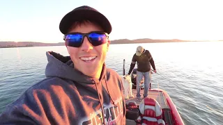 Fishing Umbrella Rigs in the Winter Transition! (Huge Catch)