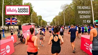 10KM London Vitality 10,000 Race Treadmill Workout Scenery | Virtual Run / Walk 45 MINS 4:30 m/km