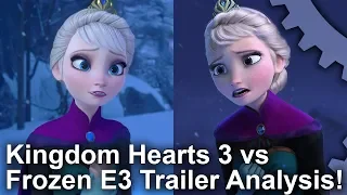 [4K] Kingdom Hearts 3 vs Frozen! Graphics Comparison + E3 2018 Trailer Analysis