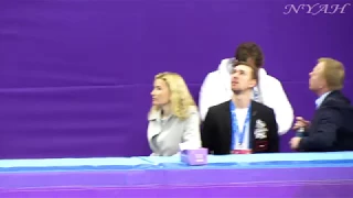 2018 OWG, Ladies FS Final Group Warm-Up (FANCAM)