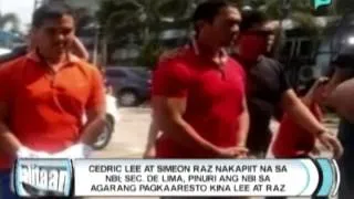 Cedric Lee at Simeon Raz nakapiit na sa NBI; Sec. De Lima, Pinuri ang NBI sa agarang pagkaaresyo