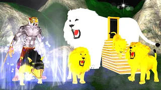 सफ़ेद शेर घर, गोल्डन शेर की सेना, शैतान भेडिया और खूंखार मानव बाघ_ Hindi Fairy Tales