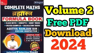 Aditya Ranjan Sir 2nd Edition Free pdf download/Aditya ranjan sir volume 2 Maths free pdf download