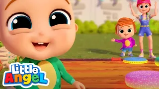 The Floor Is Lava | Little Angel | Kids Show | Fun Time | Weird Cartoons for Kids 🤪