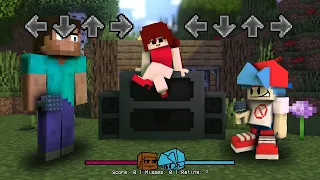 FNF VS Steve WEEK 64 - New World | Boyfriend & Girlfriend in Minecraft (Animation) (FNF Mod/Hard)