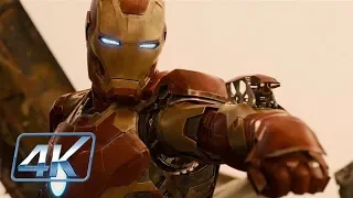 Tony Se Pone la Armadura Mark 44 | Vengadores La Era De Ultron |(4K-HD)