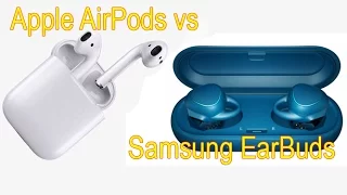 Apple Wireless AirPods vs Samsung Gear Icon X wireless EarBuds